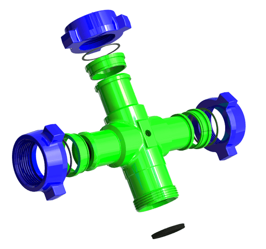 Cross  ,3" 1502 M (wing ) x M (wing ) x M (wing ) x F (thread)  1 /2" NPT TAP, SOUR ,  10000